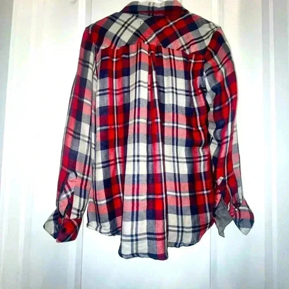Rails Hunter Plaid Button Down White/Red/Blue Shirt - Picture 2 of 3